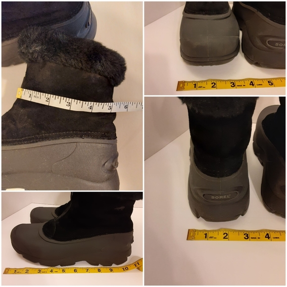 Sorel Snow Angel Zip Winter Insulated  Waterproof Black Womens Boots Sz 7.5 - Picture 6 of 14